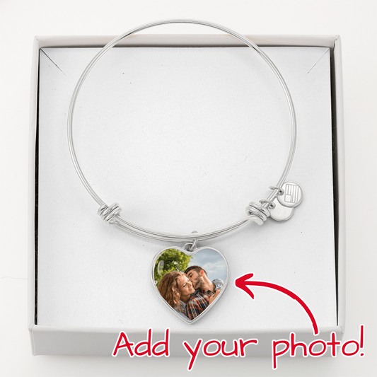 Personalized Luxury Heart Bangle