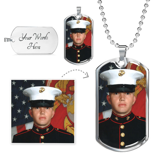 Commemorative Custom Military Style Dog Tag Necklace